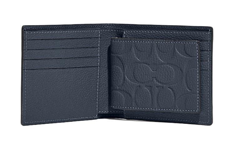 COACH 3 IN 1 Wallet Cow Card Holder, Wallet Dark Blue