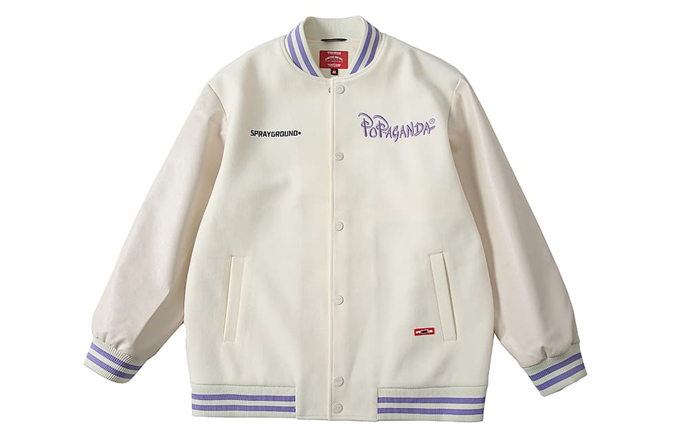 SPRAYGROUND X Ron English Baseball Jackets Baseball Collar Moderate Straight Fit