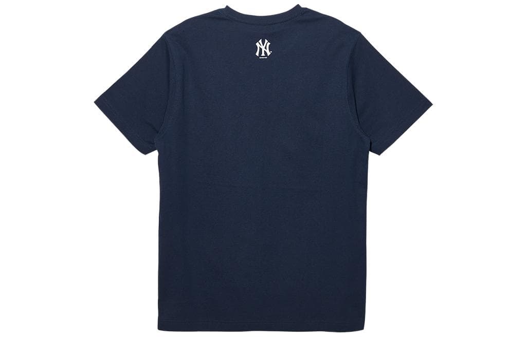 New Era T Shirts Navy Blue Crew Neck Moderate Straight Fit