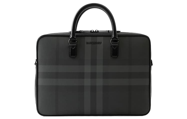 Burberry Calfskin Decoration Handbag, Shoulder Bag, Crossbody Bag, Briefcase Charcoal Black Box(Basic Set+Box)
