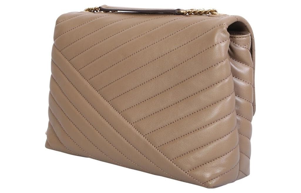 TORY BURCH Kira Crossbody One Shoulder Handbag Taupe