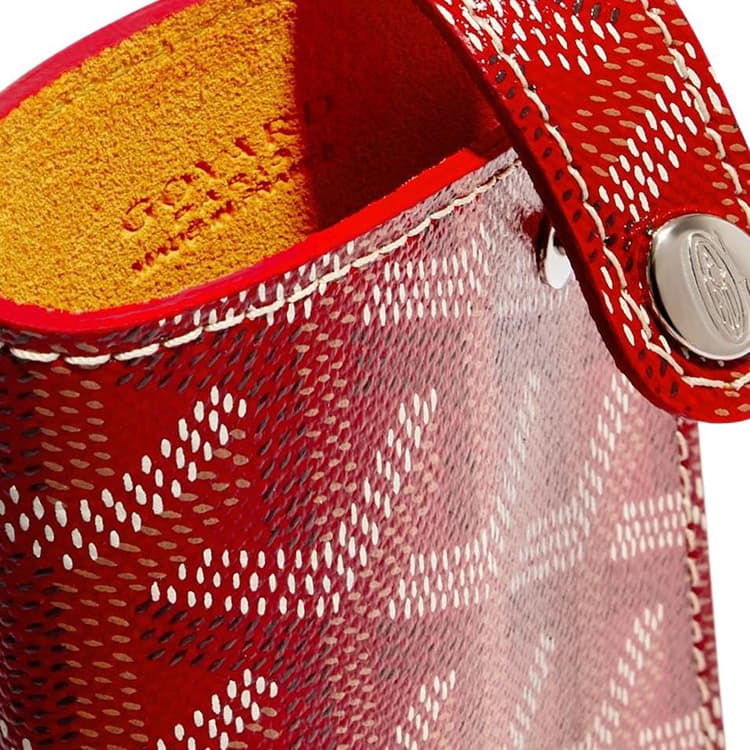 GOYARD Montmartre Canvas With Suede Calfskin Eyeglass Pouch Small Red