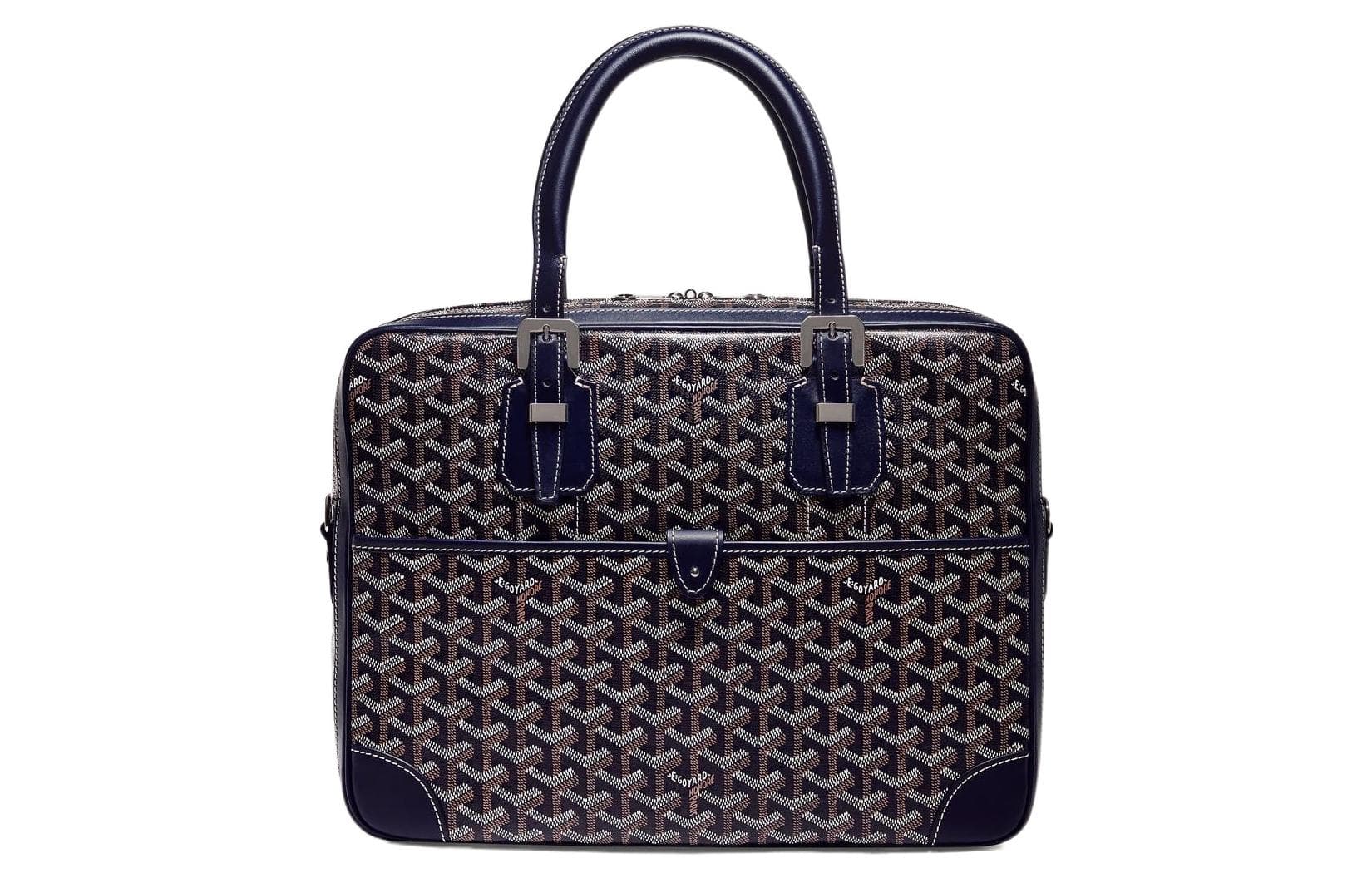 GOYARD Ambassade Canvas With Handbag Briefcase Small Marine Blue Basic Set (Bag+Dust Bag)