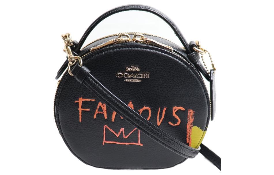 COACH Basquiat Collaboration Canteen Handbag, Crossbody Bag Small Black