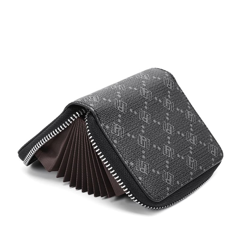 POLO PVC Coin Purse Trunk Bag Card Holder Small Dark Gray