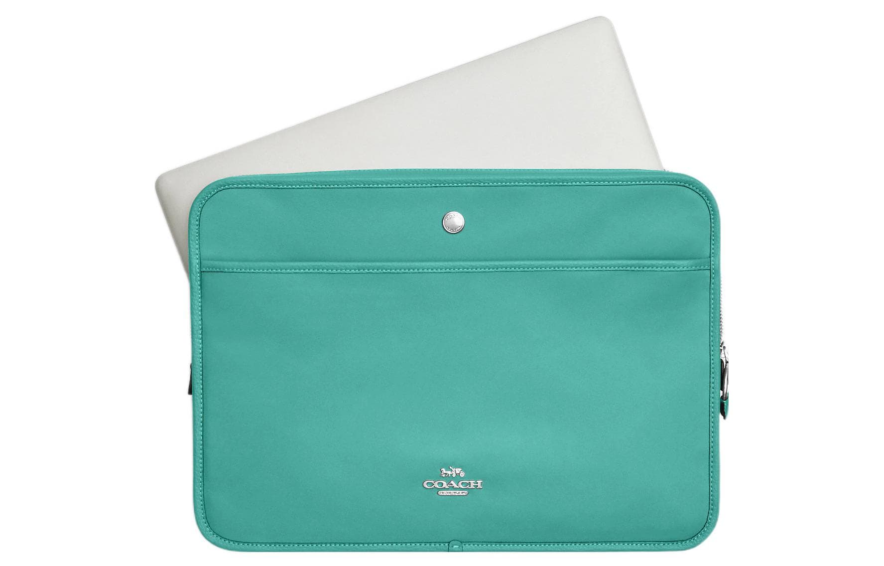 COACH Pebbled Laptop Bags Briefcases Large Blue Green