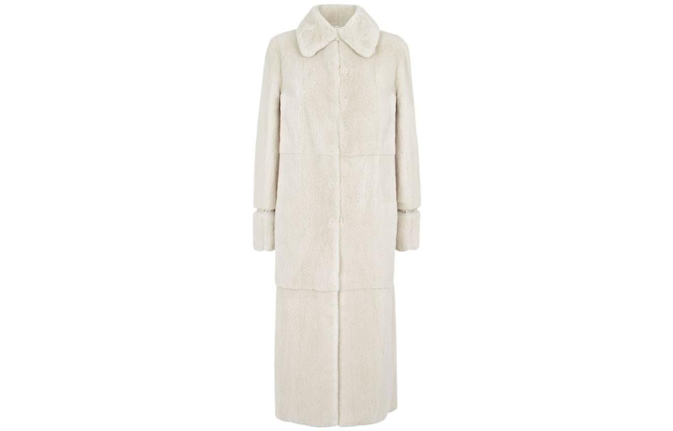 FENDI Furs Ivory White Lapel Moderate