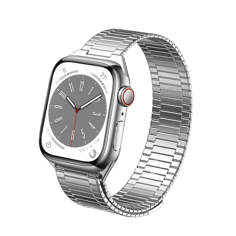 IBOANN Strap Apple Compatibility Stainless Steel Material 240mm Silver