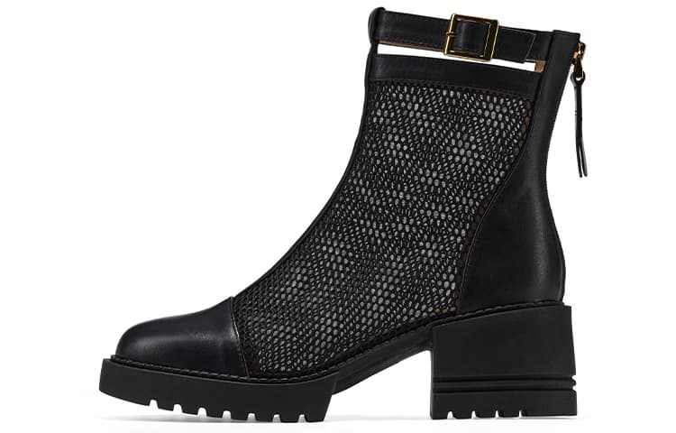 Rosa Bianca Mid Calf Black/Ecru