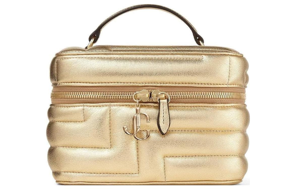Jimmy Choo Vanity Avenue metalliceffect makeup bag Basic Set (Bag+Dust Bag)