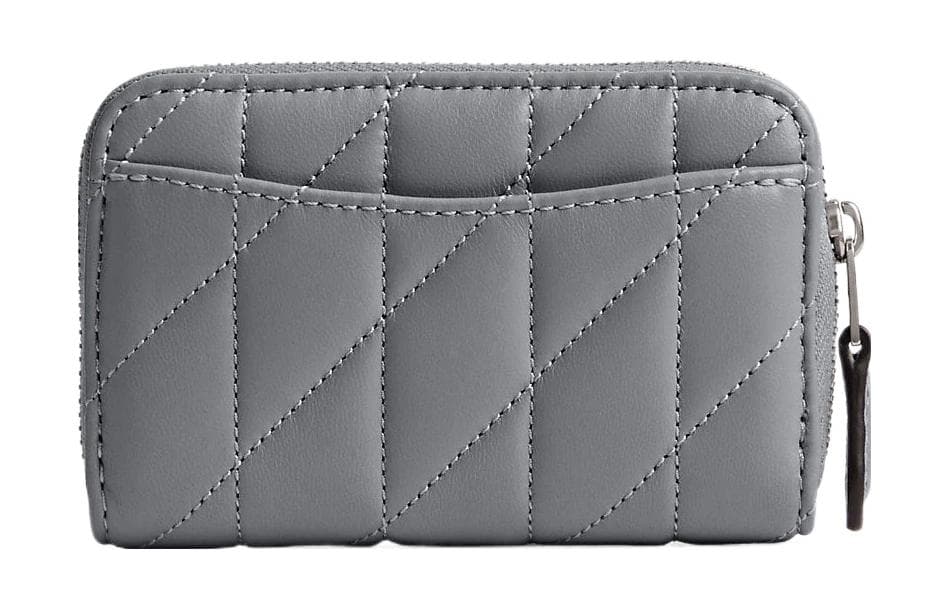 COACH Zip Around Nappa Wallet Regular Gray