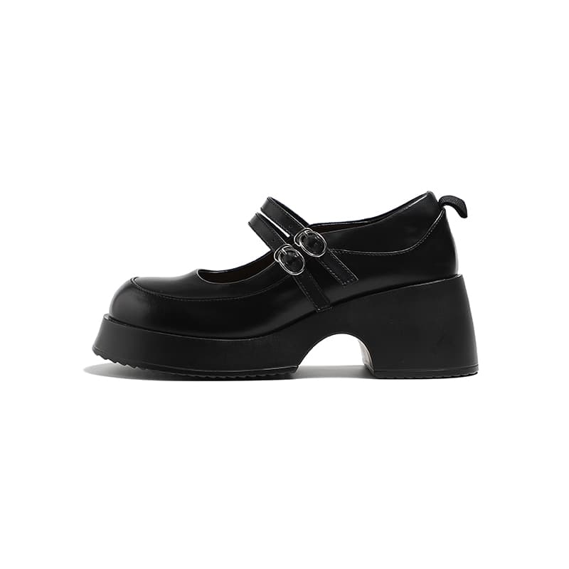 MIS. DANNY Cow Split Chunky Heel 5.5cm