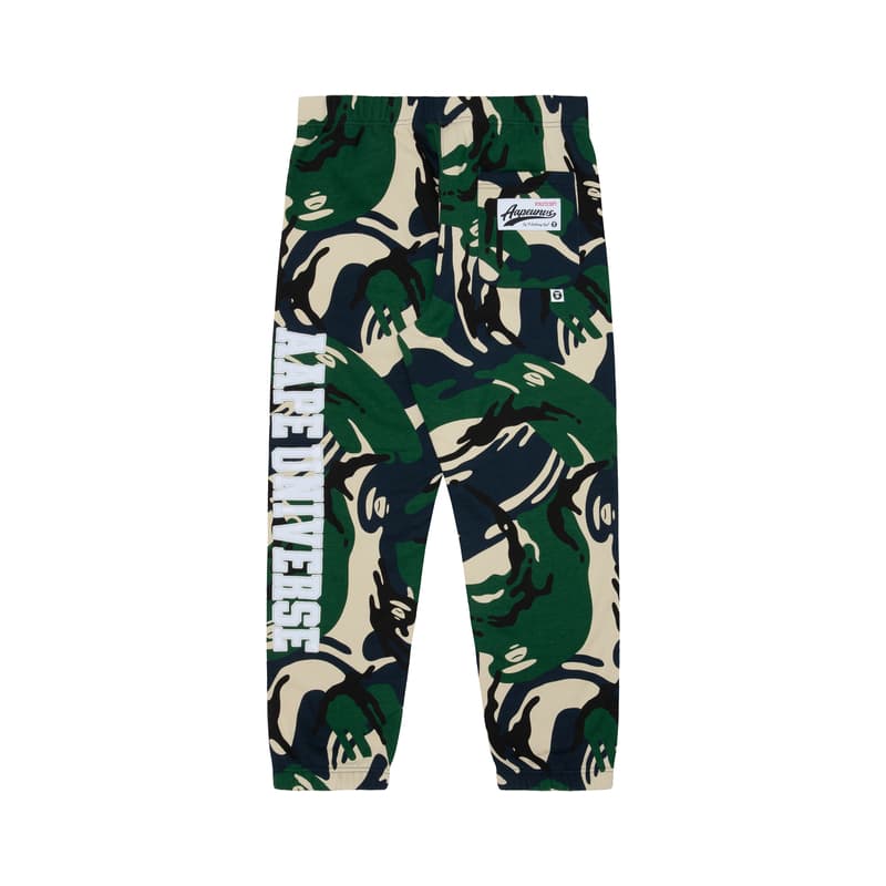 Aape Ape Face Pattern Side Opening Camouflage Fleece Lined