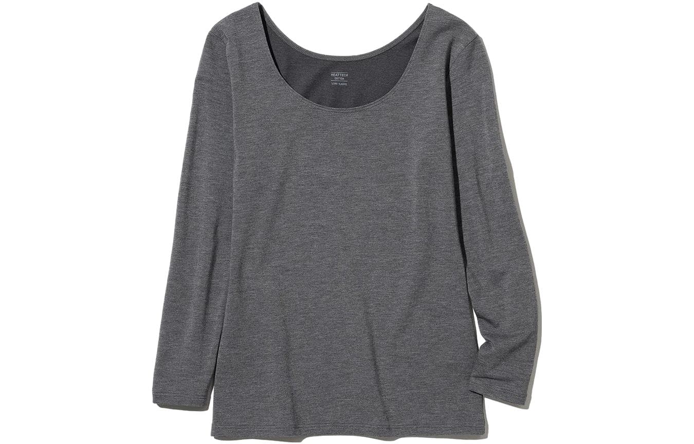 UNIQLO Thermal Tops Dark Gray