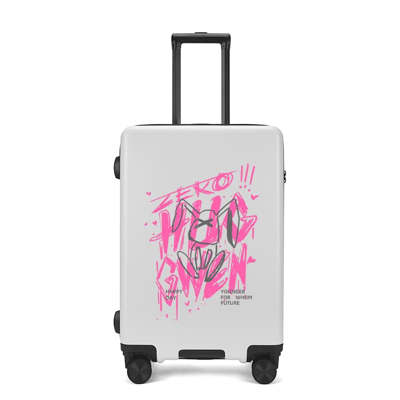 BLAN BUNNY ABS+PC Trolley Bag 20 Inch, 24 Inch, 26 Inch, 22 Inch White/Yellow/Black/Red AZero Rabbit (White)
