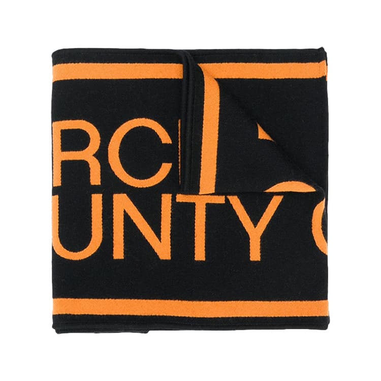 Marcelo Burlon Wool Black Orange