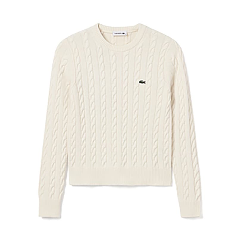 LACOSTE Sweaters Ecru Crew Neck Moderate Other