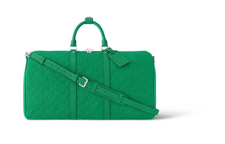 LOUIS VUITTON Keepall Bandouliere 50 Taurillon Colormania Green Basic Set (Bag+Dust Bag)