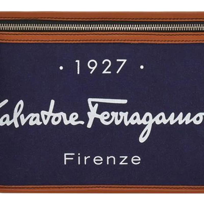 FERRAGAMO Fabric With Clutch Blue