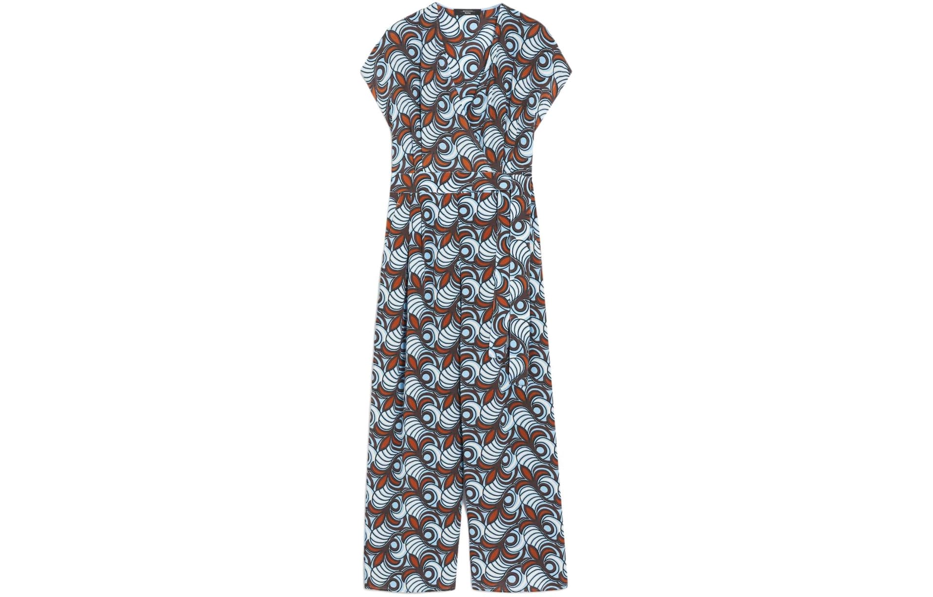 WEEKEND MaxMara Panaria Collection Jumpsuit In Pure Silk Jumpsuit Tobacco
