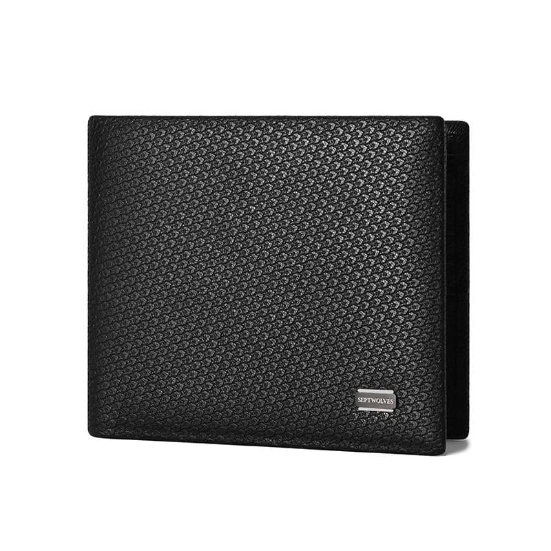 SEPTWOLVES Cow Wallet Black Style B