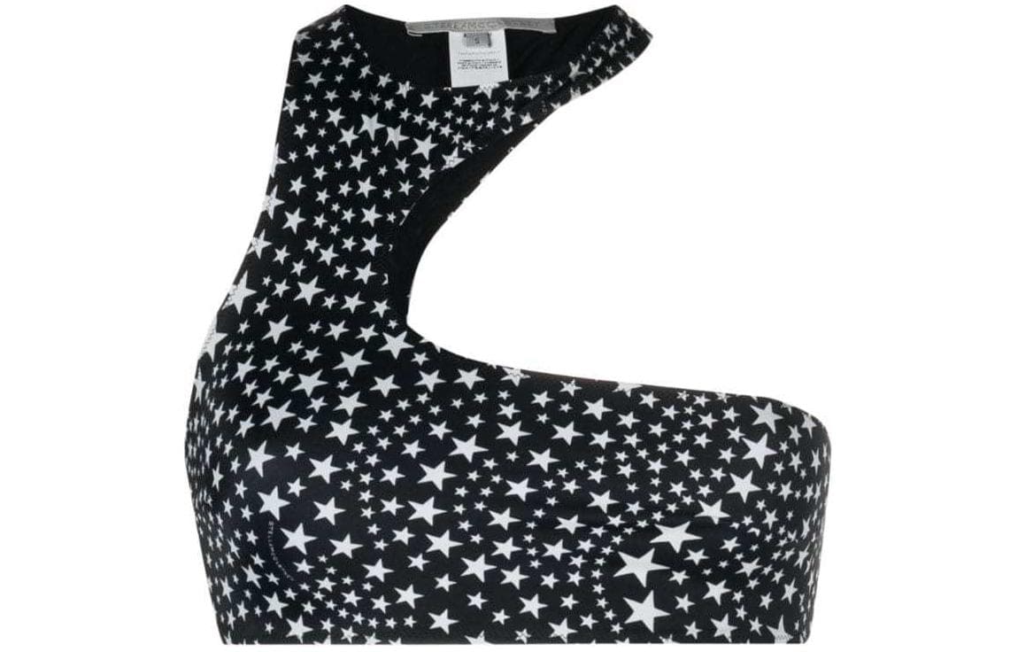 Stella McCartney Logo plaque Star print Bikini Bottoms