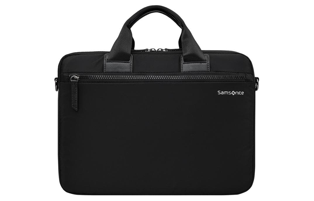 SAMSONITE Fabric Briefcase, Handbag Regular Black Basic Set (Bag+Tag)