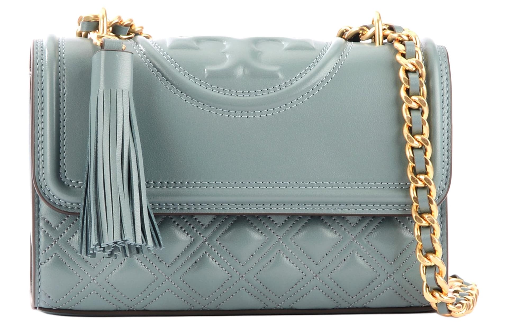 TORY BURCH Fleming Smooth Crossbody Bag, Shoulder Bag Regular Light Blue