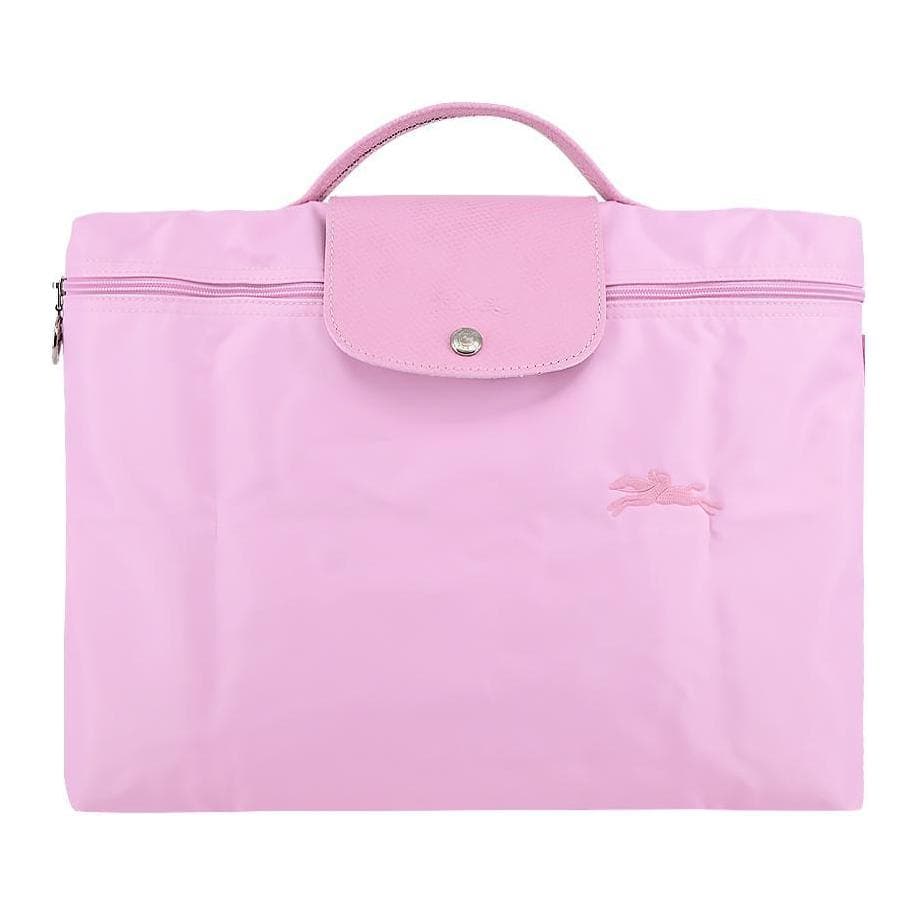 LONGCHAMP Le Pliage Green Cow Trim Document Bag, Handbag, Briefcase Small Pink Pink