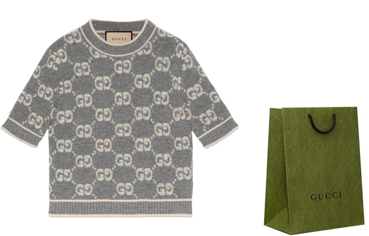 γRunwayγGG Damierjacquard wool jumper