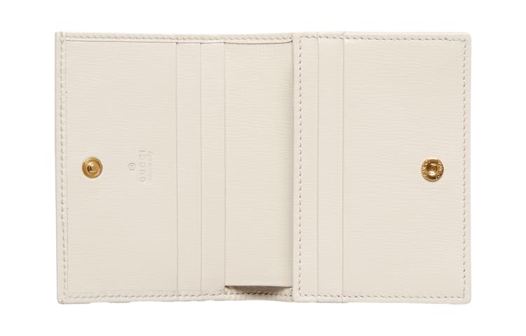 GUCCI Horsebit 1955 Canvas With Canvas Bag Card Holder, Wallet Ebony/White