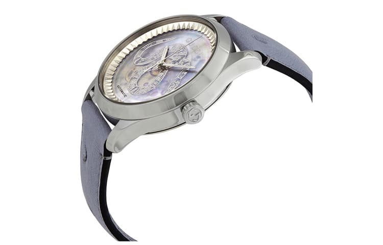 GUCCI Dive Collection Wrist Watch Automatic Mechanical Movement Genuine Strap Mother of Pearl Color Watch Dial
