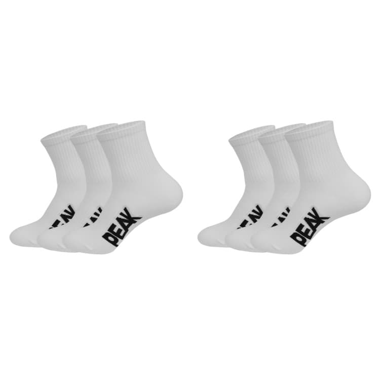 PEAK 6 Pack White Crew 6 Pack