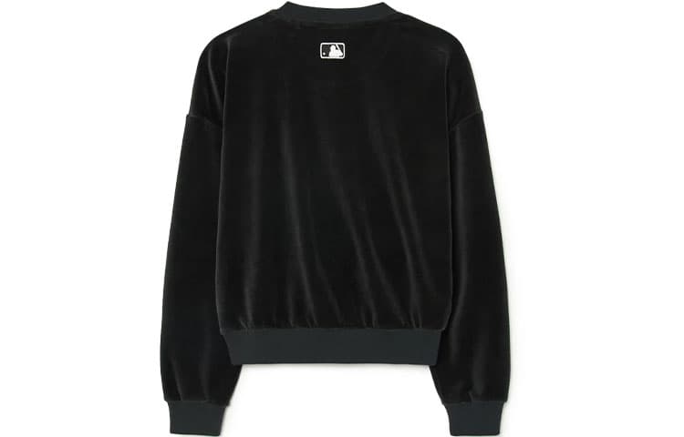 MLB New York Yankees Sweatshirts Black Crew Neck Moderate Straight Fit