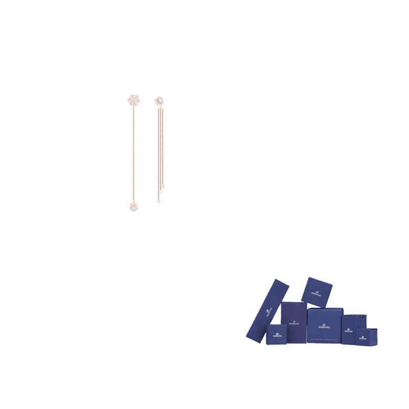 Swarovski Precisely 18K Rose Gold Drop Earrings Gold Rose Gold