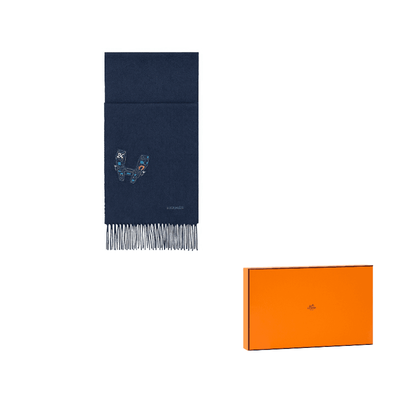 HERMES Knit Blue