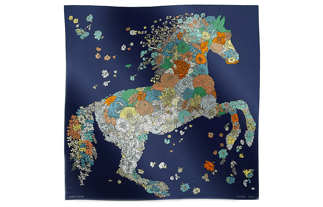 HERMES Silk Blue