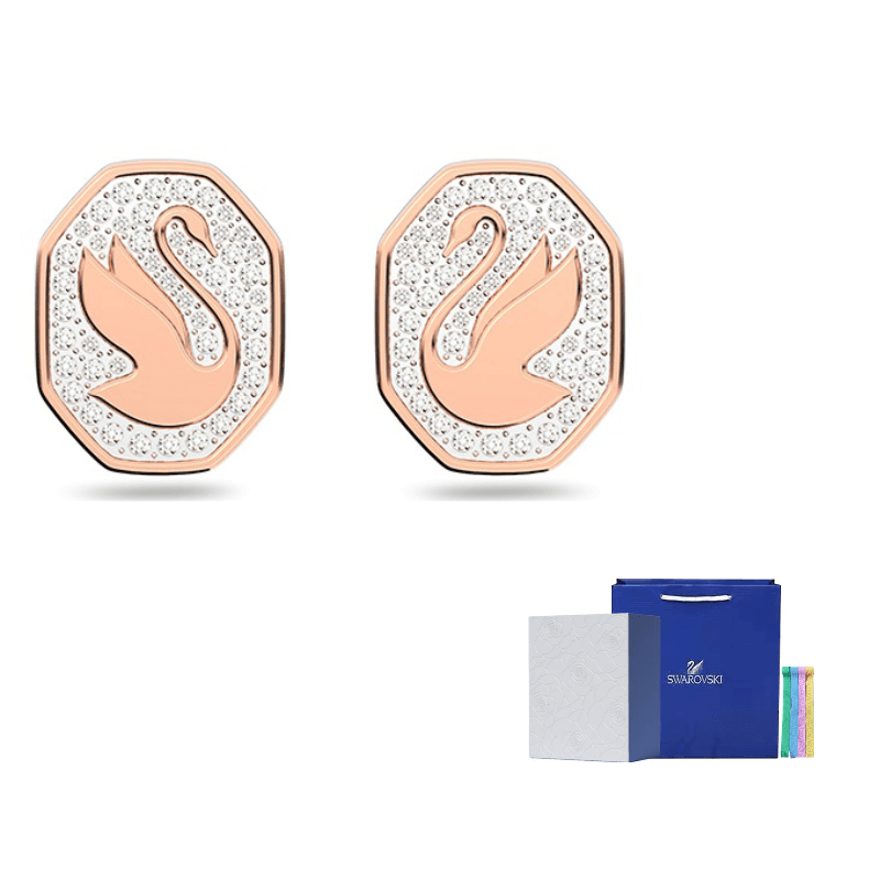 Swarovski Signum Stud Earrings Rose Gold