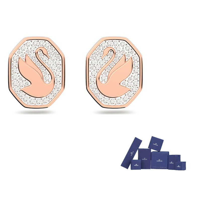 Swarovski Signum Stud Earrings Rose Gold