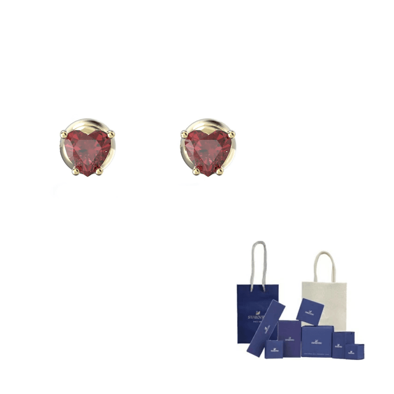 Swarovski Chroma Stud Earrings Red