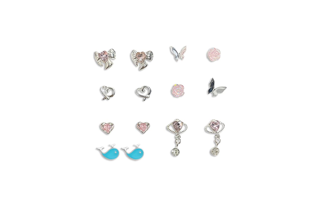 Ringlove 925 Sterling Silver Stud Earrings Sweetheart week stud earrings