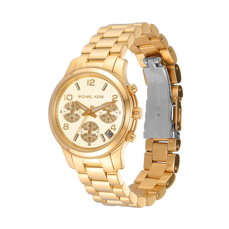 MICHAEL KORS Runway 18K GoldPlated Stainless Steel Triple Wrap Watch