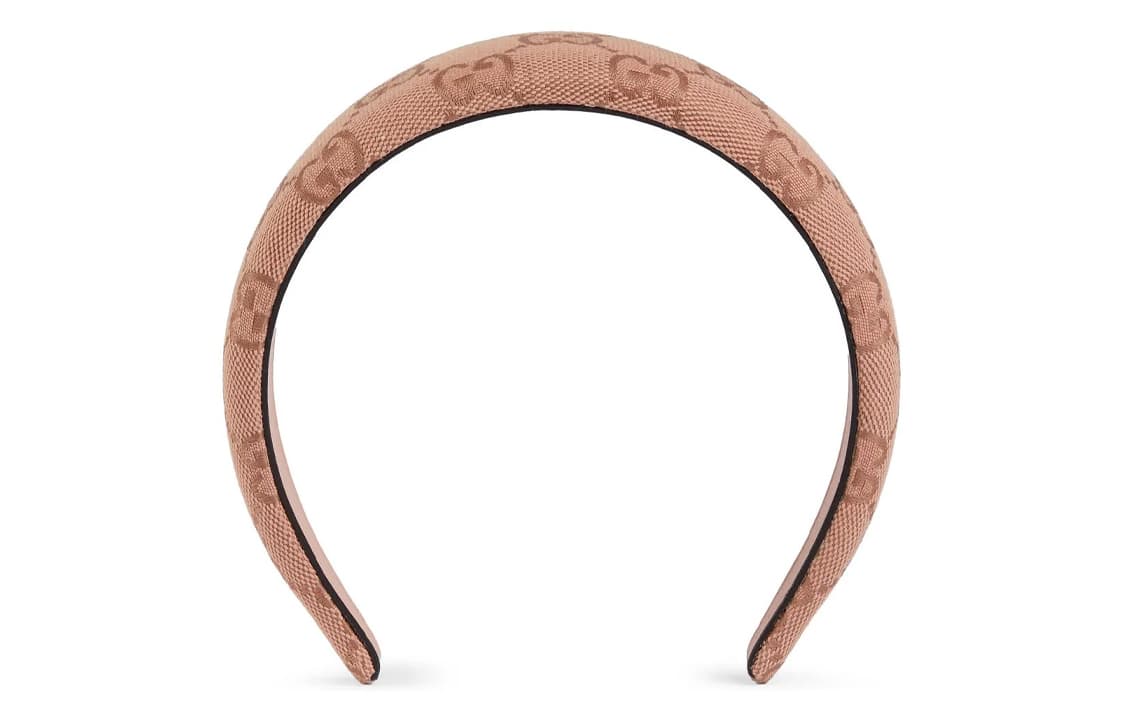 GUCCI Polyester Headbands Taupe Taupe