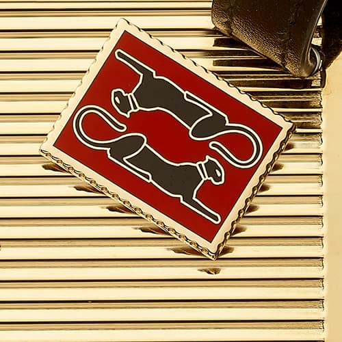 CARTIER Metal Travel Label Bag Accessory Gold
