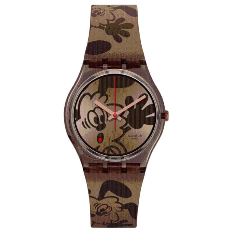 SWATCH 34mm Coffee Watch SO28Z701 Coffee Watch Dial