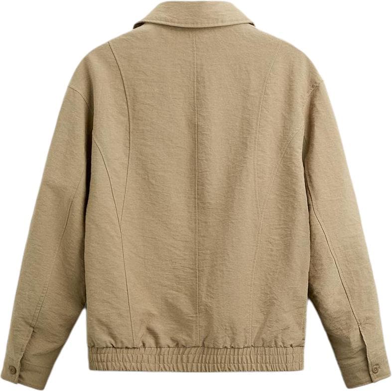 ZARA Jackets Tan Lapel Moderate Straight Fit