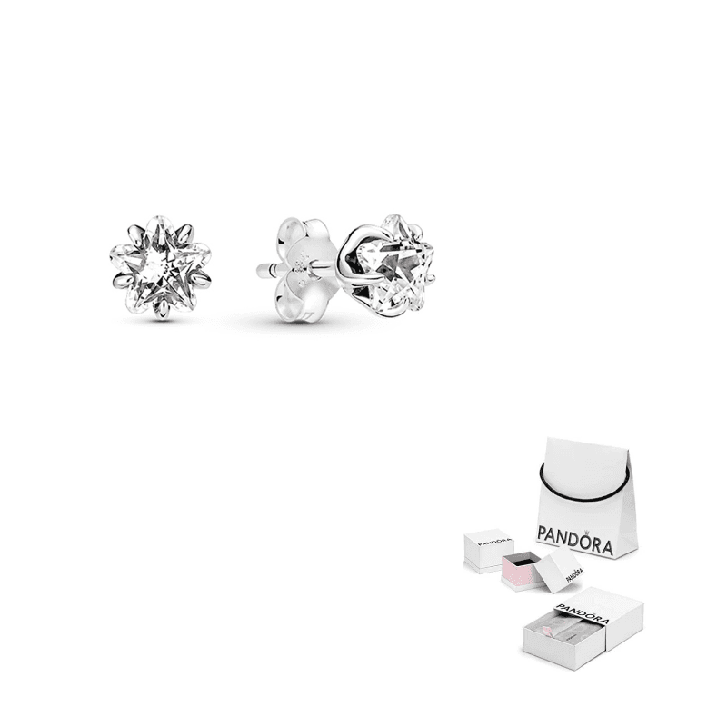 Pandora 925 Sterling Silver Stud Earrings Silver