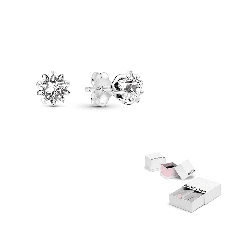Pandora 925 Sterling Silver Stud Earrings Silver