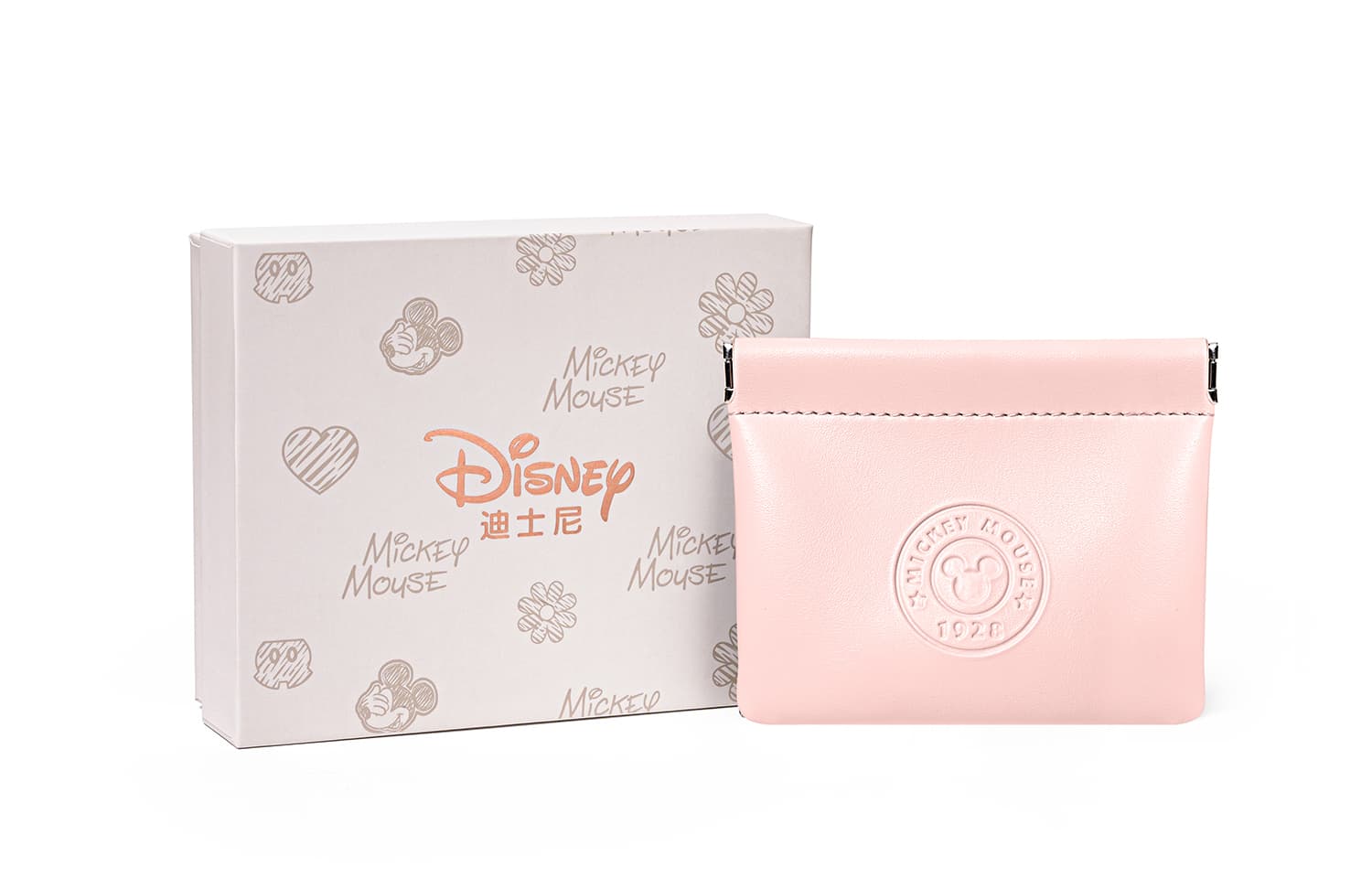 Disney Mickey Series PU Multi functional Bag White Cherry Blossom Pink
