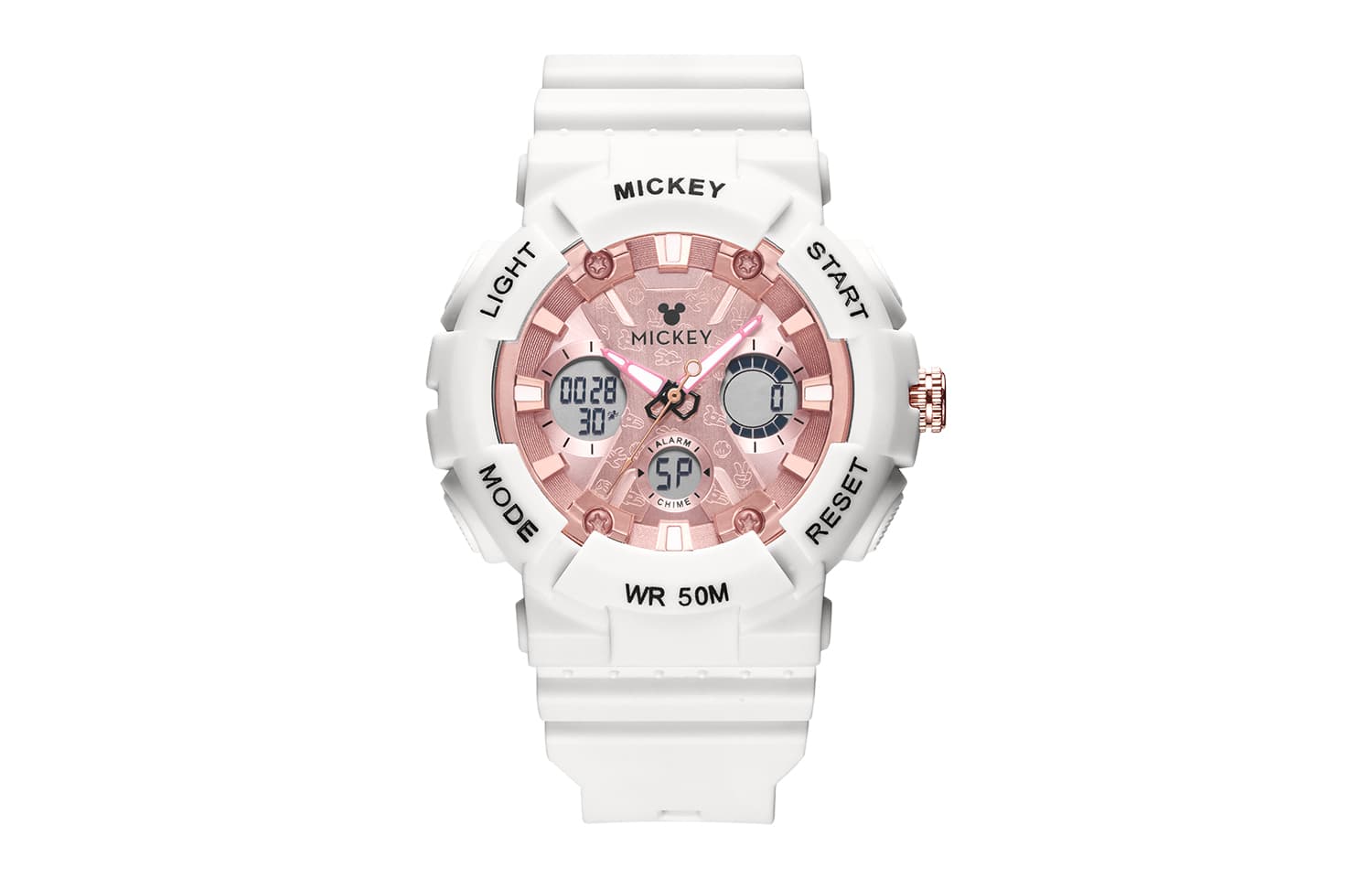 Disney 50m Waterproof Electronic Movement Pink Watch Dial MK15103W